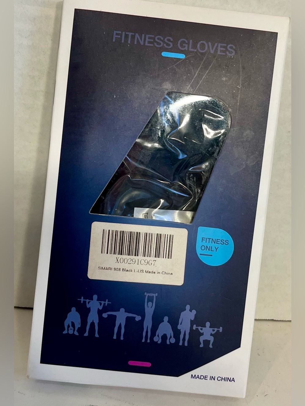 SIMARI - Men's Black Fitness Gloves - Size Large - Brand New/Sealed